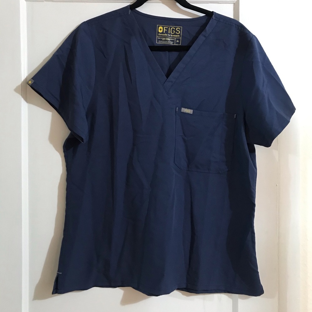 XL Figs Navy Blue Scrub Top